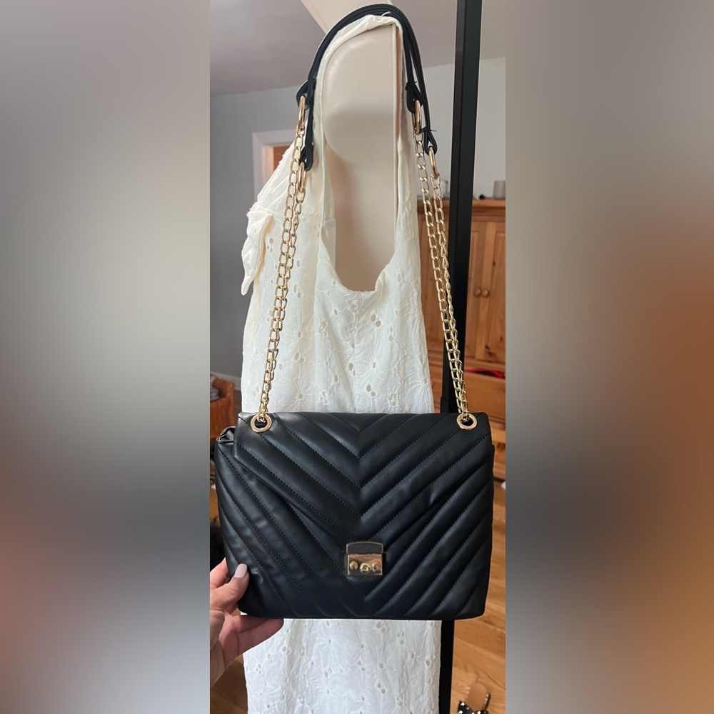 Nasty Gal Chic Sophisticated Shoulder Bag Black‎ -